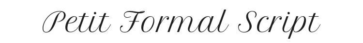 Petit Formal Script Font Preview