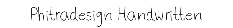 Phitradesign Handwritten Font