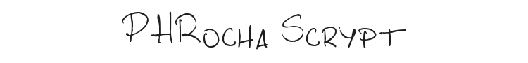PHRocha Scrypt Font Preview