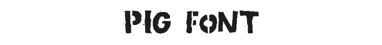 Pig Font Preview