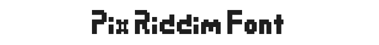 Pix Riddim Font