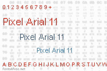 Pixel Arial 11 Font