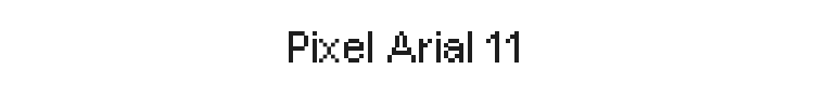 Pixel Arial 11 Font Preview