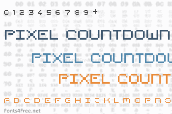 Pixel Countdown Font