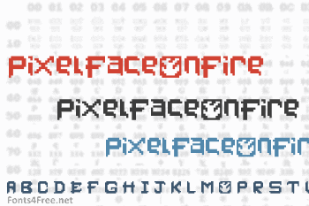 PixelFaceOnFire Font