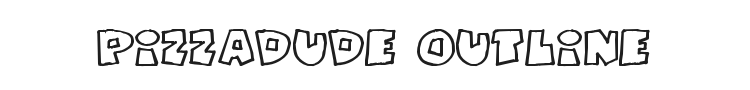 Pizzadude Fat Outline Font Preview