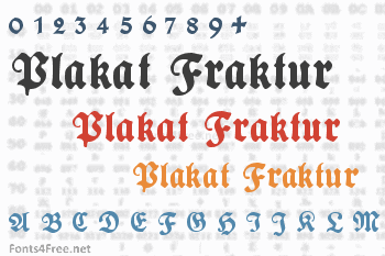 Plakat Fraktur Font