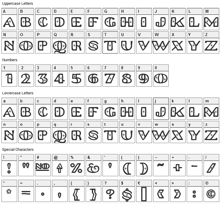 Platinum Hub Caps Polished Font Character Map