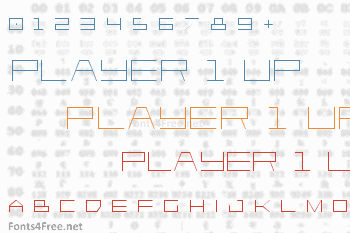 Player 1 Up Font