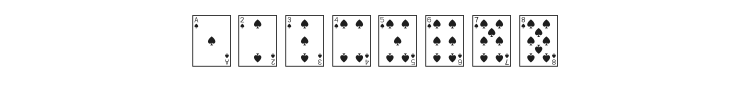Playing Cards Font Preview