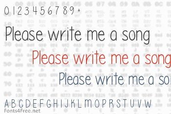 Please write me a song Font