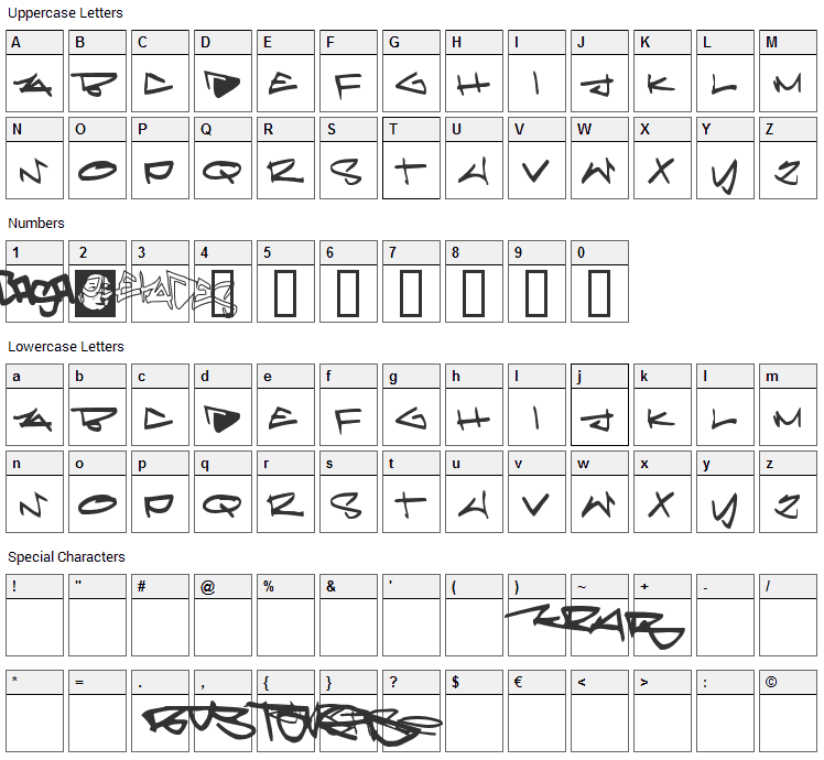 Pleiades Font Character Map