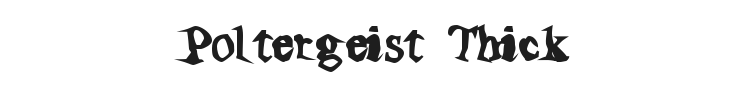 Poltergeist Thick Font Preview