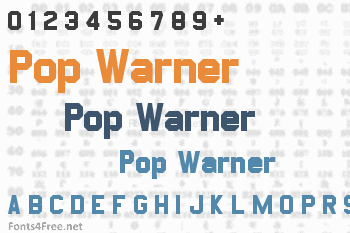 Pop Warner Font