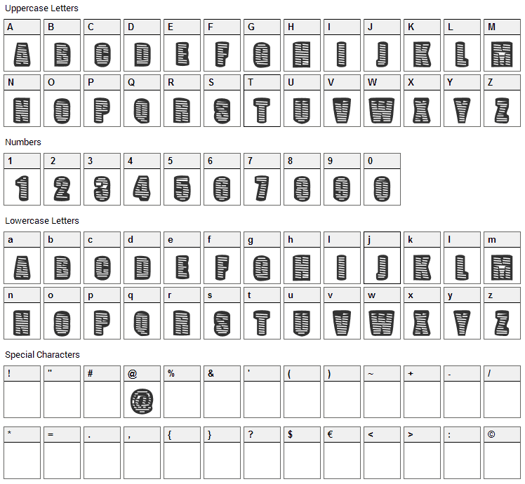 Pop Will Eat Itself Font Character Map