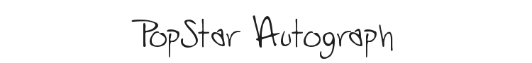 PopStar Autograph Font Preview