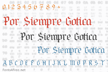 Por Siempre Gotica Font