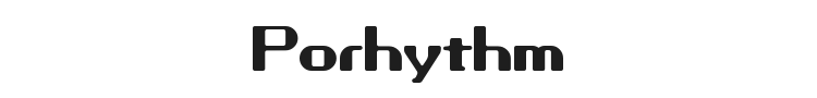 Porhythm Font Preview