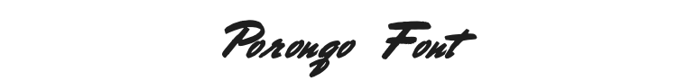 Porongo Font Preview