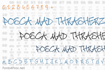 Posca Mad Thrasherz Font