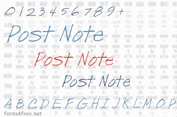 Post Note Font