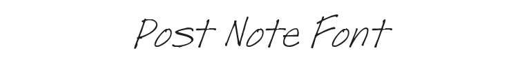 Post Note Font Preview