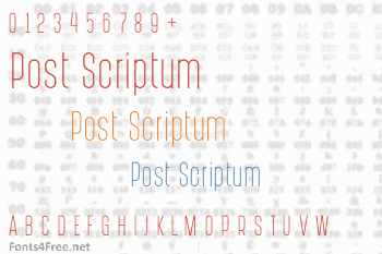 Post Scriptum Font