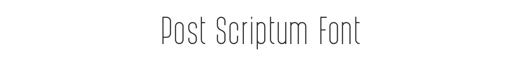 Post Scriptum Font Preview