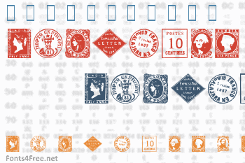 Postage Stamps Font
