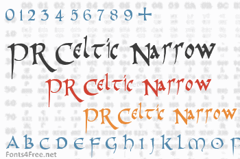 PR Celtic Narrow Font