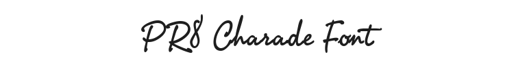 PR8 Charade Font Preview