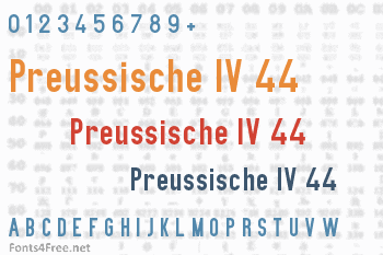 Preussische IV 44 Ausgabe 3 Font