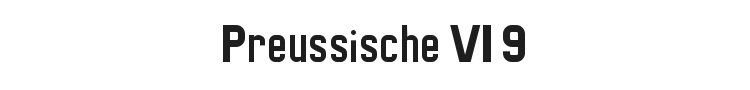 Preussische VI 9 Font