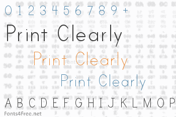Print Clearly Font