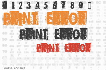 Print Error Font