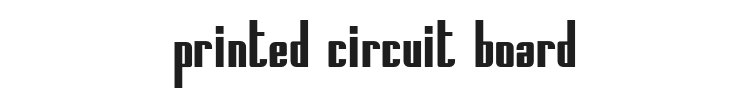 Printed Circuit Board Font