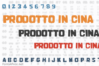 Prodotto In Cina Font