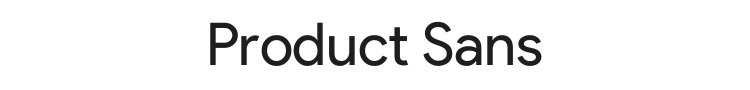 Product Sans Font