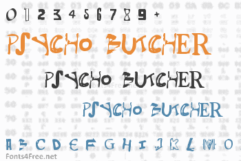 Psycho Butcher Font