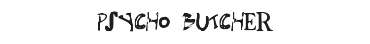 Psycho Butcher Font