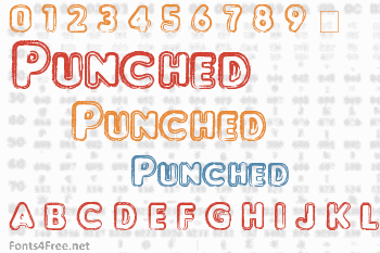 Punched Font