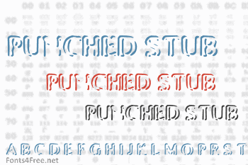 Punched Stub Font