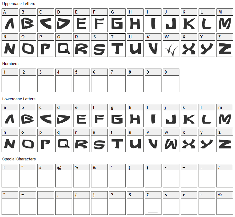 Pundit Font Character Map