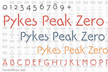 Pykes Peak Zero Font
