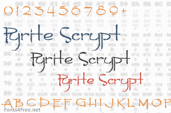 Pyrite Scrypt Font