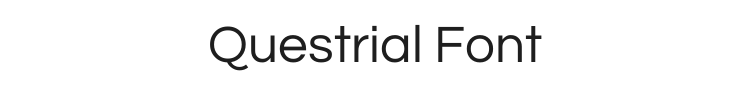 Questrial Font