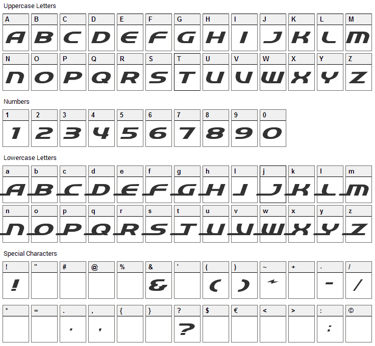 Quick Express Font Character Map