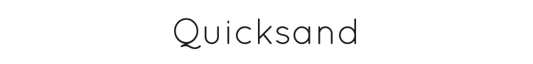 Quicksand Font Preview