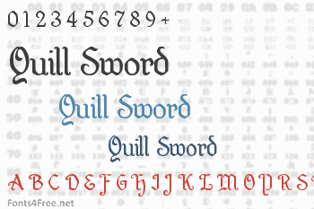 Quill Sword Font