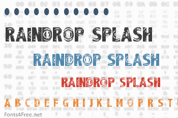 Raindrop Splash Font